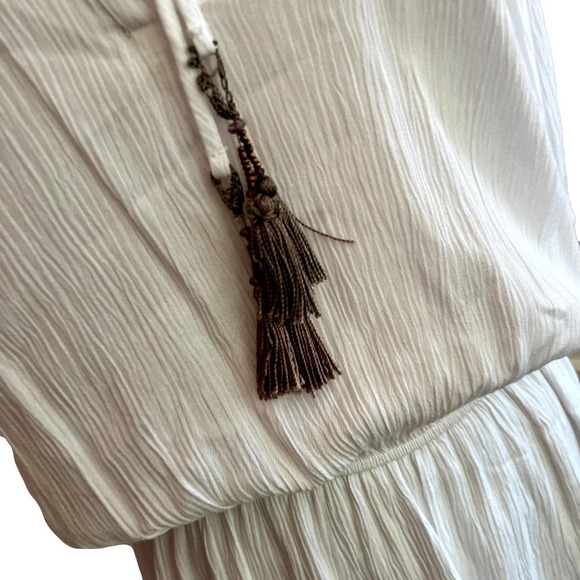 Tea Bags Los Angeles Brand White Crackle Texture Cover Up Dress XS EUC - Picture 12 of 12